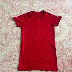 Lululemon Athletica Red Fitted Muscle Tee